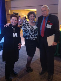 Rona with the sponsors of the Norma Fleck Award